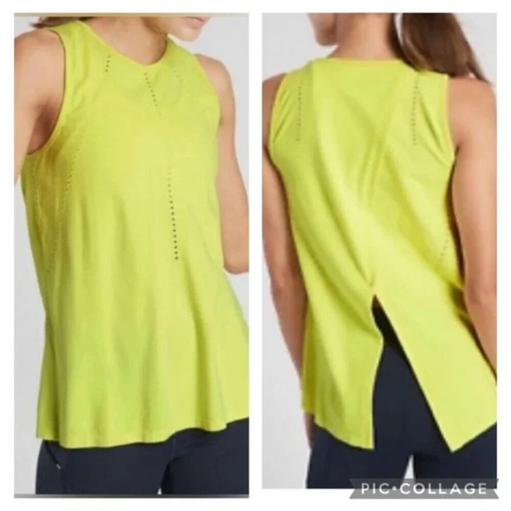 Athleta Light Green Foothill Seamless Tank Top